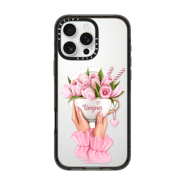 Victoria Ryabinina x CASETiFY iPhone 16 Pro Max ケース Floral ブラック インパクトケース MagSafe対応 Floral coffee Father's Day Victoria Ryabinina x CASETiFY iPhone 16 Pro Max ケース Floral ブラック インパクトケース MagSafe対応 Floral coffee Father's Day