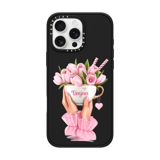 Victoria Ryabinina x CASETiFY iPhone 16 Pro Max ケース Floral マットブラック インパクトケース MagSafe対応 Floral coffee Father's Day Victoria Ryabinina x CASETiFY iPhone 16 Pro Max ケース Floral マットブラック インパクトケース MagSafe対応 Floral coffee Father's Day