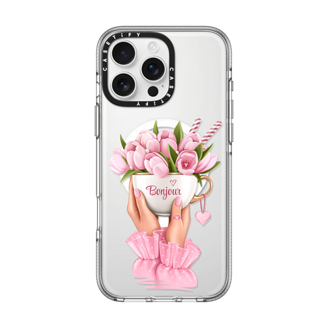 Victoria Ryabinina x CASETiFY iPhone 16 Pro Max ケース Floral クリア クリア ケース MagSafe対応 Floral coffee Father's Day Victoria Ryabinina x CASETiFY iPhone 16 Pro Max ケース Floral クリア クリア ケース MagSafe対応 Floral coffee Father's Day