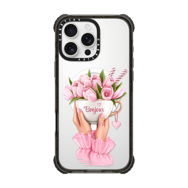 Victoria Ryabinina x CASETiFY iPhone 16 Pro Max ケース Floral ブラック ウルトラ インパクトケース MagSafe 対応 Floral coffee Father's Day Victoria Ryabinina x CASETiFY iPhone 16 Pro Max ケース Floral ブラック ウルトラ インパクトケース MagSafe 対応 Floral coffee Father's Day