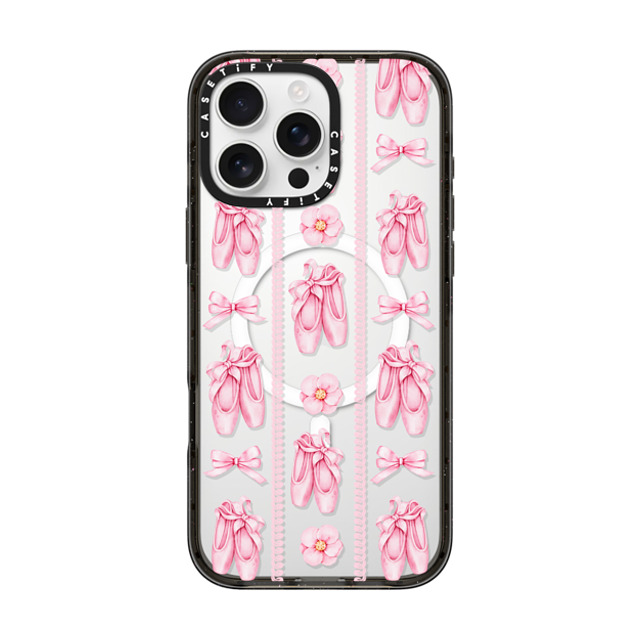 Victoria Ryabinina x CASETiFY iPhone 16 Pro Max Case Ribbon,Pattern Black Impact Case MagSafe Compatible Ballet pattern Back to School Victoria Ryabinina x CASETiFY iPhone 16 Pro Max Case Ribbon,Pattern Black Impact Case MagSafe Compatible Ballet pattern Back to School
