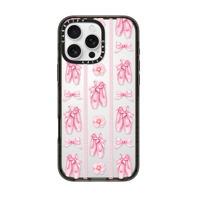 Victoria Ryabinina x CASETiFY iPhone 16 Pro Max Case Ribbon,Pattern Black Impact Case Ballet pattern Back to School Victoria Ryabinina x CASETiFY iPhone 16 Pro Max Case Ribbon,Pattern Black Impact Case Ballet pattern Back to School