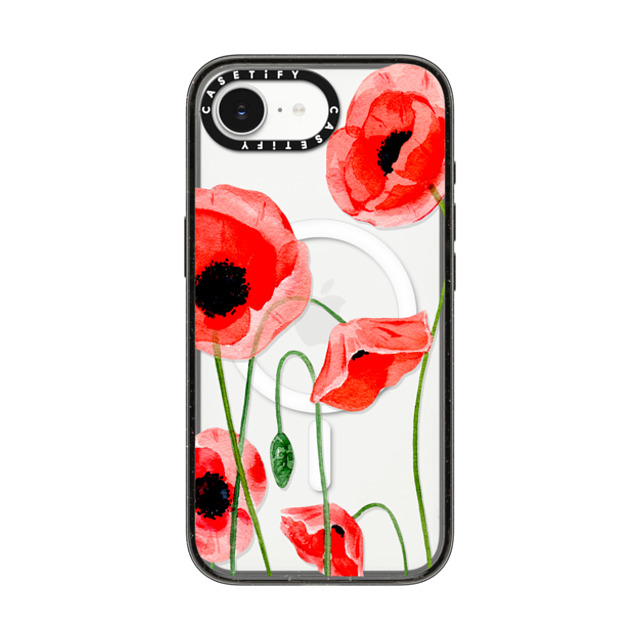 Victoria Ryabinina x CASETiFY iPhone 16e Case Floral,Fine Art Black Impact Case MagSafe Compatible Red poppies Back to School Victoria Ryabinina x CASETiFY iPhone 16e Case Floral,Fine Art Black Impact Case MagSafe Compatible Red poppies Back to School