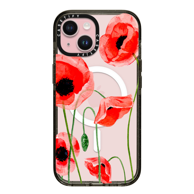 Victoria Ryabinina x CASETiFY iPhone 15 Case Floral,Fine Art Black Impact Case MagSafe Compatible Red poppies Back to School Victoria Ryabinina x CASETiFY iPhone 15 Case Floral,Fine Art Black Impact Case MagSafe Compatible Red poppies Back to School