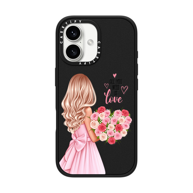 Victoria Ryabinina x CASETiFY iPhone 16 ケース Floral,Love マットブラック インパクトケース MagSafe対応 Lady with flowers (blonde) Mother's Day Victoria Ryabinina x CASETiFY iPhone 16 ケース Floral,Love マットブラック インパクトケース MagSafe対応 Lady with flowers (blonde) Mother's Day