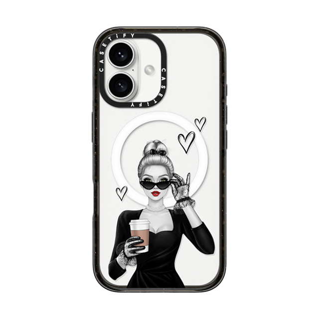 Victoria Ryabinina x CASETiFY iPhone 16 ケース ブラック インパクトケース MagSafe対応 Elegant lady