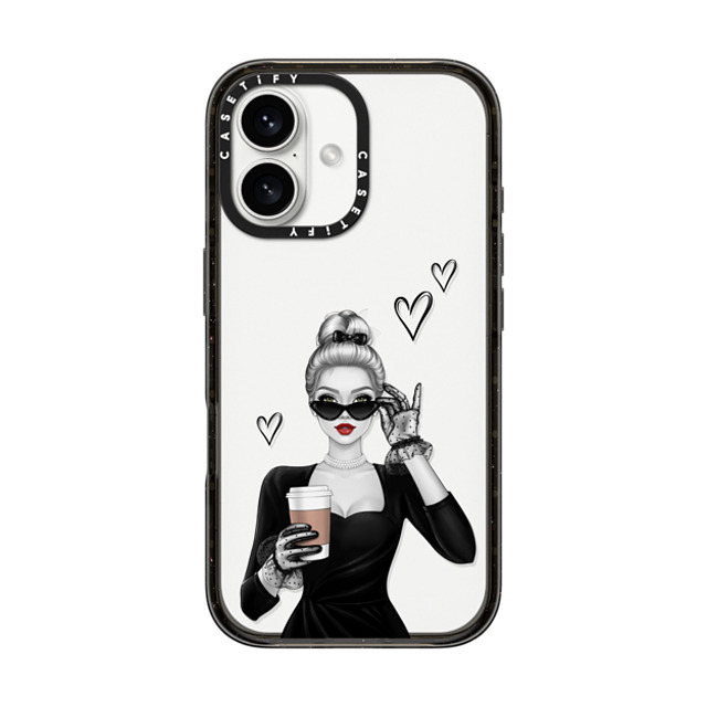 Victoria Ryabinina x CASETiFY iPhone 16 ケース ブラック インパクトケース Elegant lady