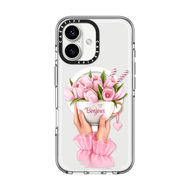 Victoria Ryabinina x CASETiFY iPhone 16 ケース Floral クリア クリア ケース MagSafe対応 Floral coffee Father's Day Victoria Ryabinina x CASETiFY iPhone 16 ケース Floral クリア クリア ケース MagSafe対応 Floral coffee Father's Day