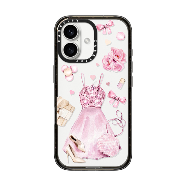 Victoria Ryabinina x CASETiFY iPhone 16 Case Black Impact Case Pink clothes set Victoria Ryabinina x CASETiFY iPhone 16 Case Black Impact Case Pink clothes set