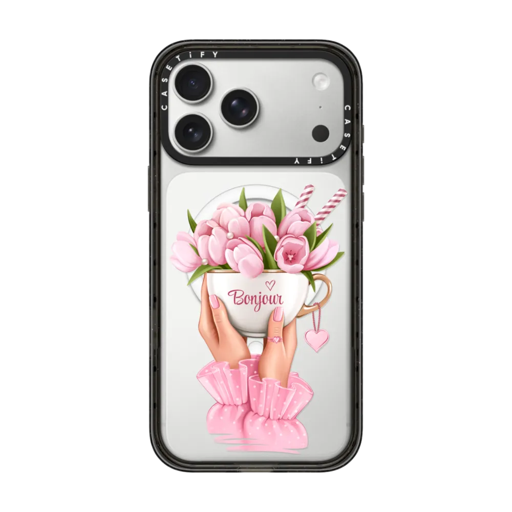 Impact iPhone 17 Pro Max Case MagSafe Compatible - Floral coffee