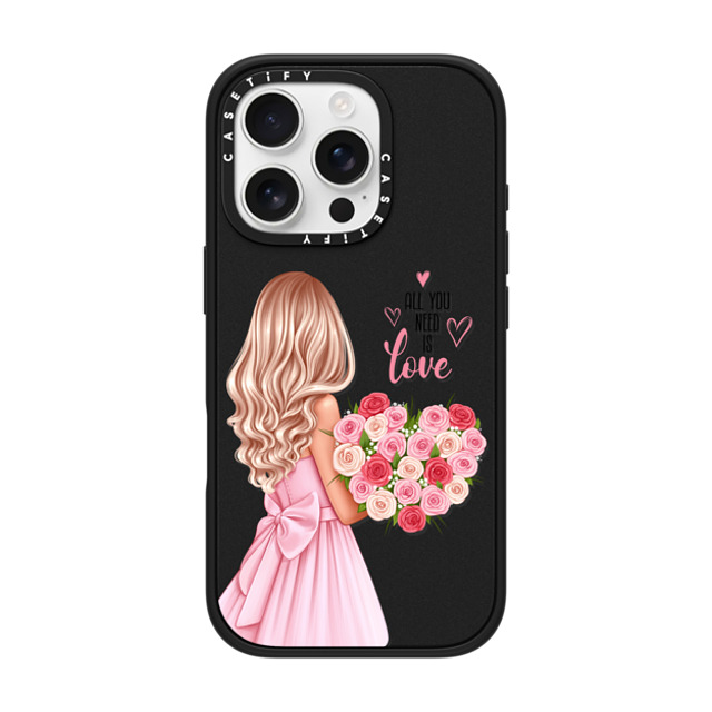 Victoria Ryabinina x CASETiFY iPhone 16 Pro Case Floral,Love マットブラック Impact Case MagSafe Compatible Lady with flowers (blonde) Mother's Day Victoria Ryabinina x CASETiFY iPhone 16 Pro Case Floral,Love マットブラック Impact Case MagSafe Compatible Lady with flowers (blonde) Mother's Day