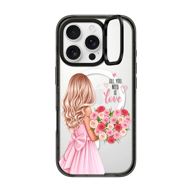 Victoria Ryabinina x CASETiFY iPhone 16 Pro Case Floral,Love Black インパクトリングスタンドケース MagSafe対応 Lady with flowers (blonde) Mother's Day Victoria Ryabinina x CASETiFY iPhone 16 Pro Case Floral,Love Black インパクトリングスタンドケース MagSafe対応 Lady with flowers (blonde) Mother's Day