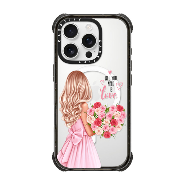 Victoria Ryabinina x CASETiFY iPhone 16 Pro Case Floral,Love Black ウルトラ インパクトケース MagSafe 対応 Lady with flowers (blonde) Father's Day Victoria Ryabinina x CASETiFY iPhone 16 Pro Case Floral,Love Black ウルトラ インパクトケース MagSafe 対応 Lady with flowers (blonde) Father's Day