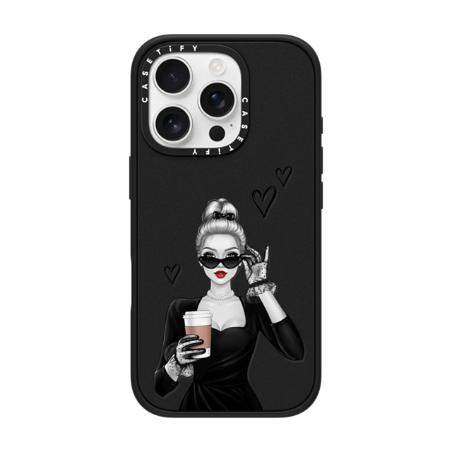Victoria Ryabinina x CASETiFY iPhone 16 Pro ケース マットブラック インパクトケース Elegant lady