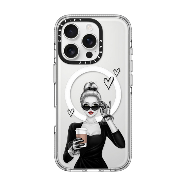 Victoria Ryabinina x CASETiFY iPhone 16 Pro ケース クリア クリア ケース MagSafe対応 Elegant lady