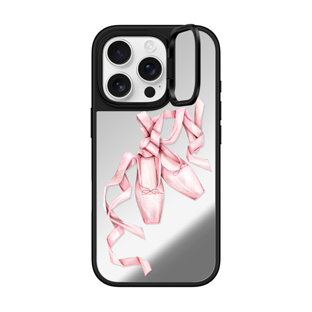 Victoria Ryabinina x CASETiFY iPhone 16 Pro Case Silver on Black ミラー リングスタンドケース MagSafe対応 Pointe shoes Victoria Ryabinina x CASETiFY iPhone 16 Pro Case Silver on Black ミラー リングスタンドケース MagSafe対応 Pointe shoes