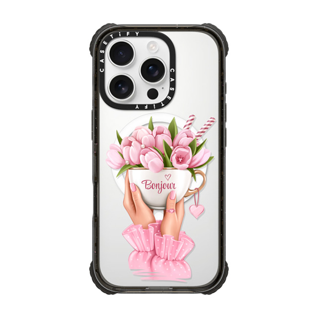 Victoria Ryabinina x CASETiFY iPhone 16 Pro ケース Floral ブラック ウルトラ インパクトケース MagSafe 対応 Floral coffee Father's Day Victoria Ryabinina x CASETiFY iPhone 16 Pro ケース Floral ブラック ウルトラ インパクトケース MagSafe 対応 Floral coffee Father's Day