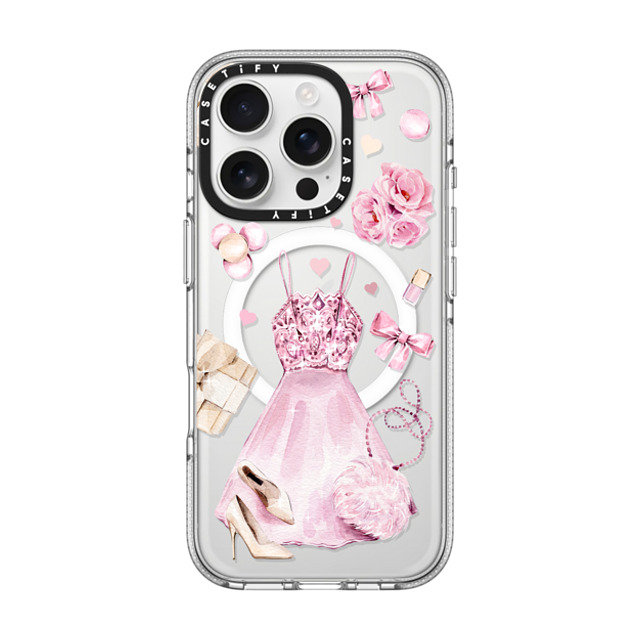 Victoria Ryabinina x CASETiFY iPhone 16 Pro Case Clear Clear Case MagSafe Compatible Pink clothes set Victoria Ryabinina x CASETiFY iPhone 16 Pro Case Clear Clear Case MagSafe Compatible Pink clothes set