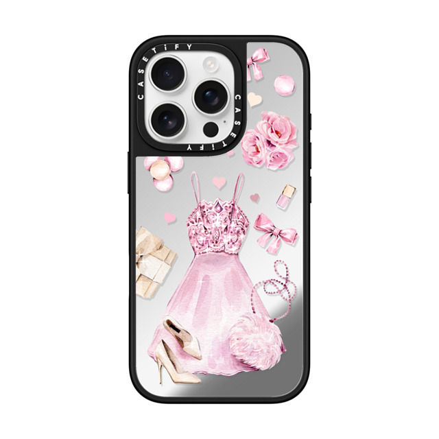 Victoria Ryabinina x CASETiFY iPhone 16 Pro Case Silver on Black ミラーケース MagSafe対応 Pink clothes set Victoria Ryabinina x CASETiFY iPhone 16 Pro Case Silver on Black ミラーケース MagSafe対応 Pink clothes set