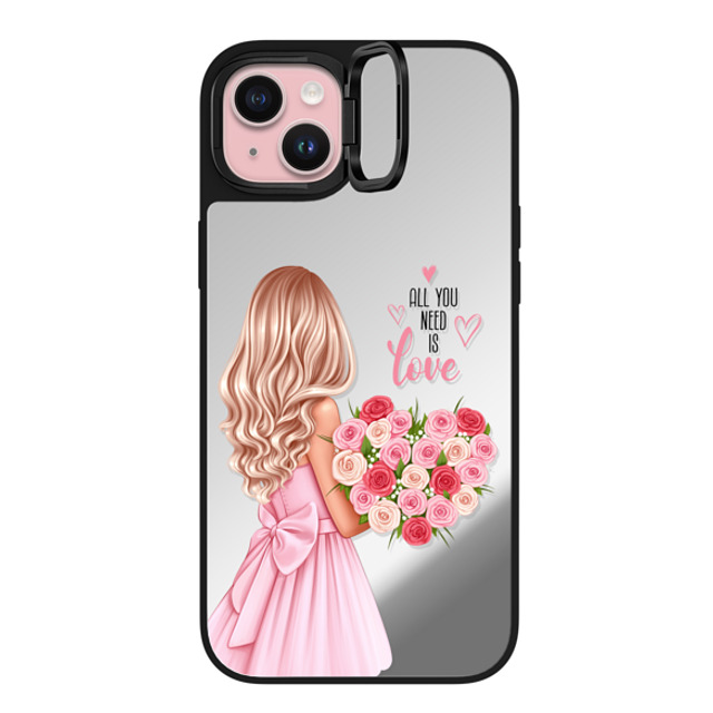 Victoria Ryabinina x CASETiFY iPhone 15 Plus ケース Floral,Love Silver on Black ミラー リングスタンドケース MagSafe対応 Lady with flowers (blonde) Back to School Victoria Ryabinina x CASETiFY iPhone 15 Plus ケース Floral,Love Silver on Black ミラー リングスタンドケース MagSafe対応 Lady with flowers (blonde) Back to School