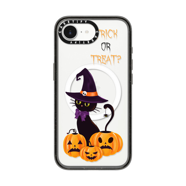 Victoria Ryabinina x CASETiFY iPhone 16e Case Black Impact Case MagSafe Compatible Cat and pumpkins Back to School Victoria Ryabinina x CASETiFY iPhone 16e Case Black Impact Case MagSafe Compatible Cat and pumpkins Back to School