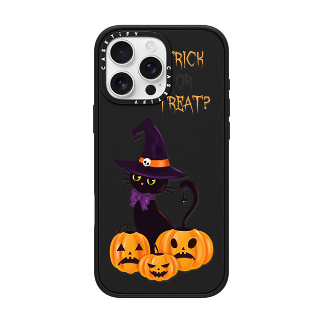 Victoria Ryabinina x CASETiFY iPhone 16 Pro Max Case Matte Black Impact Case MagSafe Compatible Cat and pumpkins Back to School Victoria Ryabinina x CASETiFY iPhone 16 Pro Max Case Matte Black Impact Case MagSafe Compatible Cat and pumpkins Back to School