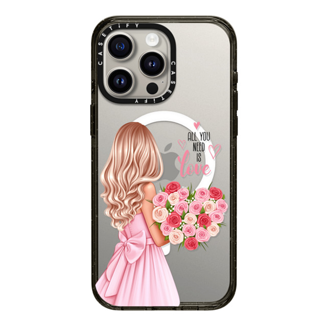 Victoria Ryabinina x CASETiFY iPhone 15 Pro Max Case Floral,Love Black Impact Case MagSafe Compatible Lady with flowers (blonde) Mother's Day Victoria Ryabinina x CASETiFY iPhone 15 Pro Max Case Floral,Love Black Impact Case MagSafe Compatible Lady with flowers (blonde) Mother's Day