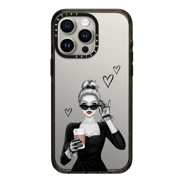 Victoria Ryabinina x CASETiFY iPhone 15 Pro Max ケース ブラック インパクトケース Elegant lady