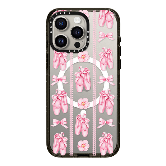 Victoria Ryabinina x CASETiFY iPhone 15 Pro Max Case Ribbon,Pattern Black Impact Case MagSafe Compatible Ballet pattern Back to School Victoria Ryabinina x CASETiFY iPhone 15 Pro Max Case Ribbon,Pattern Black Impact Case MagSafe Compatible Ballet pattern Back to School