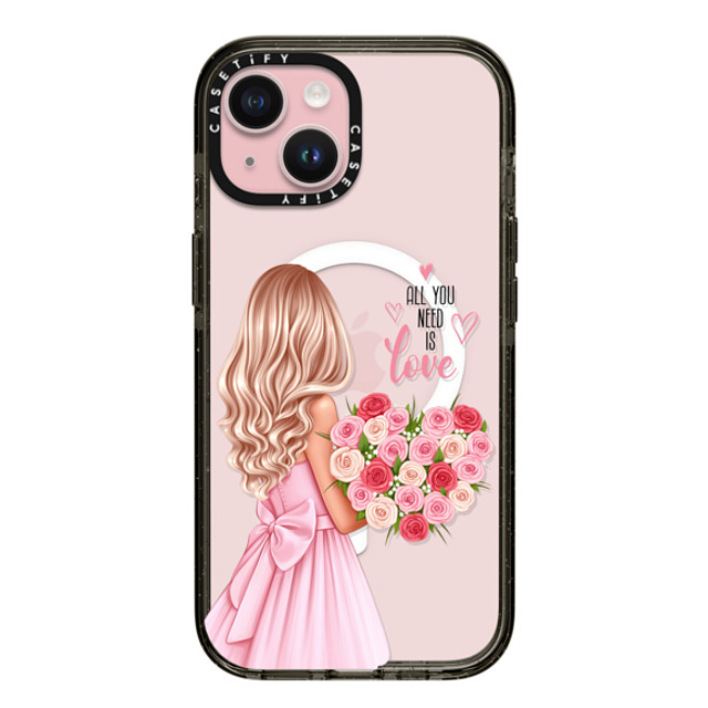 Victoria Ryabinina x CASETiFY iPhone 15 Case Floral,Love Black Impact Case MagSafe Compatible Lady with flowers (blonde) Mother's Day Victoria Ryabinina x CASETiFY iPhone 15 Case Floral,Love Black Impact Case MagSafe Compatible Lady with flowers (blonde) Mother's Day