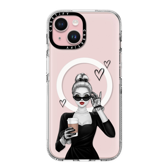 Victoria Ryabinina x CASETiFY iPhone 15 ケース クリア クリア ケース MagSafe対応 Elegant lady