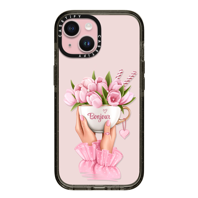Victoria Ryabinina x CASETiFY iPhone 15 Case Floral Black インパクトケース Floral coffee Father's Day Victoria Ryabinina x CASETiFY iPhone 15 Case Floral Black インパクトケース Floral coffee Father's Day