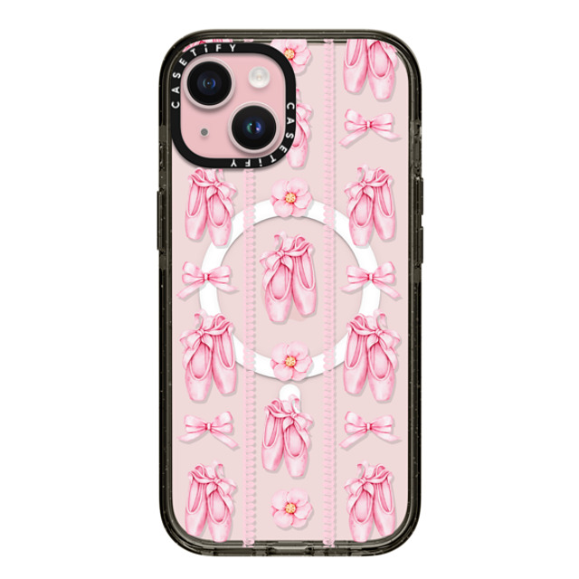 Victoria Ryabinina x CASETiFY iPhone 15 Case Ribbon,Pattern Black Impact Case MagSafe Compatible Ballet pattern Back to School Victoria Ryabinina x CASETiFY iPhone 15 Case Ribbon,Pattern Black Impact Case MagSafe Compatible Ballet pattern Back to School