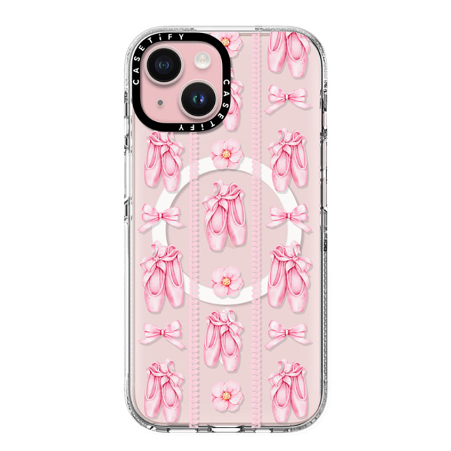 Victoria Ryabinina x CASETiFY iPhone 15 Case Ribbon,Pattern クリア クリア ケース MagSafe対応 Ballet pattern Back to School Victoria Ryabinina x CASETiFY iPhone 15 Case Ribbon,Pattern クリア クリア ケース MagSafe対応 Ballet pattern Back to School