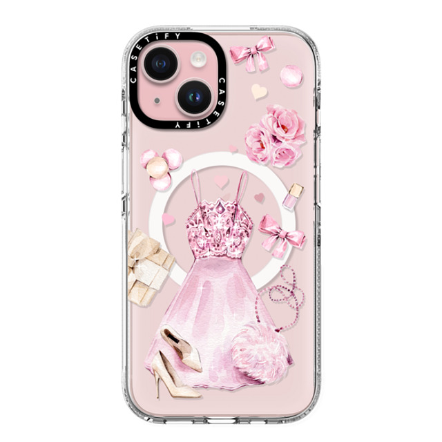 Victoria Ryabinina x CASETiFY iPhone 15 Case Clear Clear Case MagSafe Compatible Pink clothes set Victoria Ryabinina x CASETiFY iPhone 15 Case Clear Clear Case MagSafe Compatible Pink clothes set