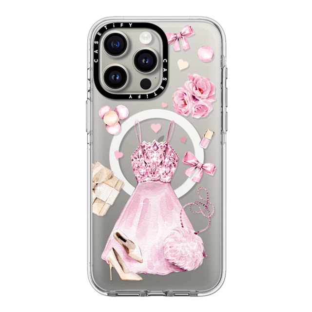 Victoria Ryabinina x CASETiFY iPhone 15 Pro Max Case Clear Clear Case MagSafe Compatible Pink clothes set Victoria Ryabinina x CASETiFY iPhone 15 Pro Max Case Clear Clear Case MagSafe Compatible Pink clothes set