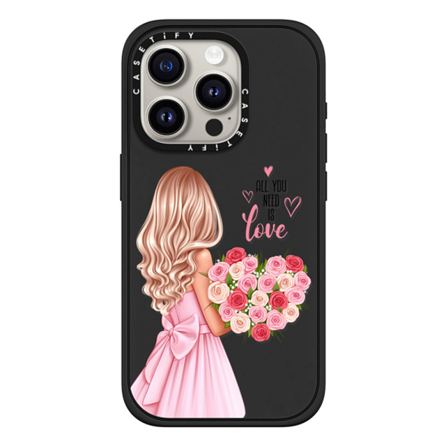 Victoria Ryabinina x CASETiFY iPhone 15 Pro Case Floral,Love マットブラック Impact Case MagSafe Compatible Lady with flowers (blonde) Mother's Day Victoria Ryabinina x CASETiFY iPhone 15 Pro Case Floral,Love マットブラック Impact Case MagSafe Compatible Lady with flowers (blonde) Mother's Day