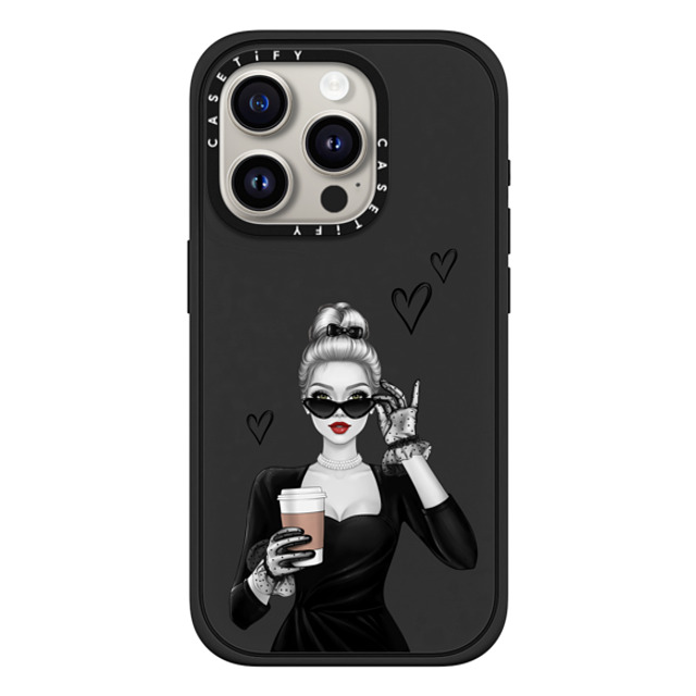 Victoria Ryabinina x CASETiFY iPhone 15 Pro ケース マットブラック インパクトケース MagSafe対応 Elegant lady