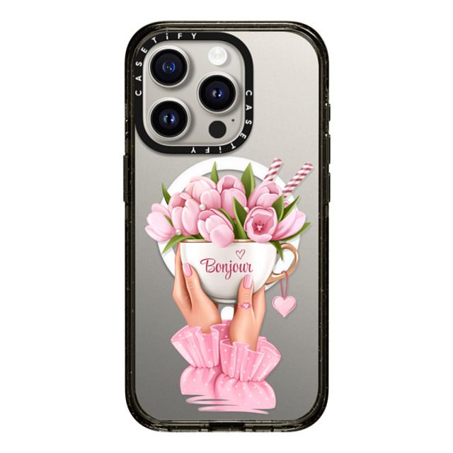 Victoria Ryabinina x CASETiFY iPhone 15 Pro ケース Floral ブラック インパクトケース MagSafe対応 Floral coffee Father's Day Victoria Ryabinina x CASETiFY iPhone 15 Pro ケース Floral ブラック インパクトケース MagSafe対応 Floral coffee Father's Day
