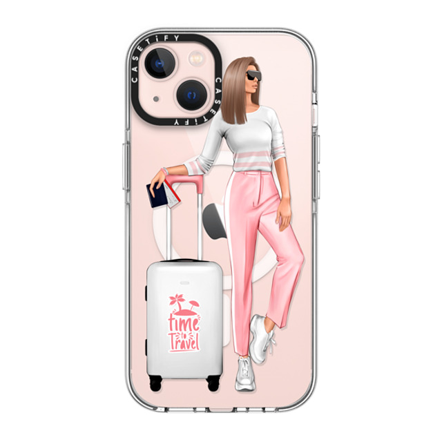 Victoria Ryabinina x CASETiFY iPhone 13 Case Clear Clear Case MagSafe Compatible Travel lady (brunette) Victoria Ryabinina x CASETiFY iPhone 13 Case Clear Clear Case MagSafe Compatible Travel lady (brunette)