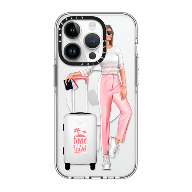 Victoria Ryabinina x CASETiFY iPhone 14 Pro Case Clear Clear Case MagSafe Compatible Travel lady (brunette) Victoria Ryabinina x CASETiFY iPhone 14 Pro Case Clear Clear Case MagSafe Compatible Travel lady (brunette)