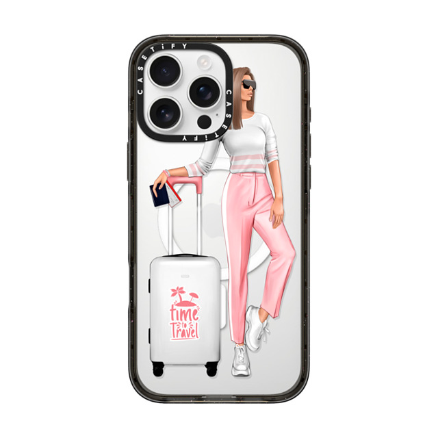 Victoria Ryabinina x CASETiFY iPhone 16 Pro Max Case Black Impact Case MagSafe Compatible Travel lady (brunette) Victoria Ryabinina x CASETiFY iPhone 16 Pro Max Case Black Impact Case MagSafe Compatible Travel lady (brunette)