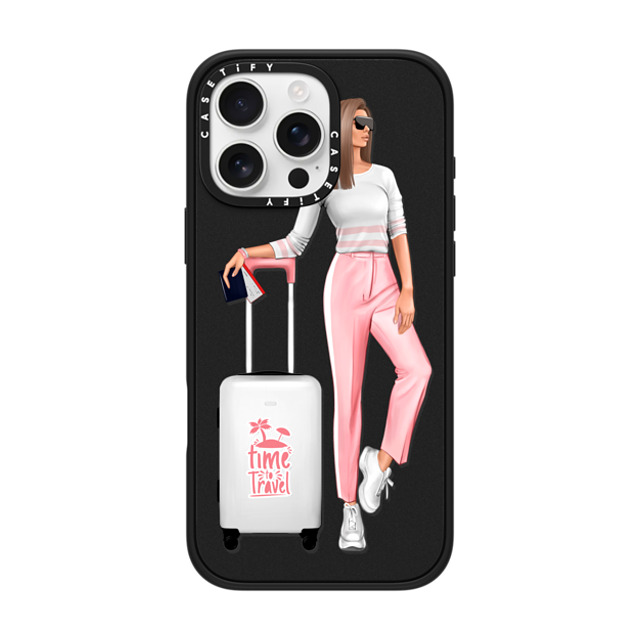 Victoria Ryabinina x CASETiFY iPhone 16 Pro Max Case Matte Black Impact Case MagSafe Compatible Travel lady (brunette) Victoria Ryabinina x CASETiFY iPhone 16 Pro Max Case Matte Black Impact Case MagSafe Compatible Travel lady (brunette)