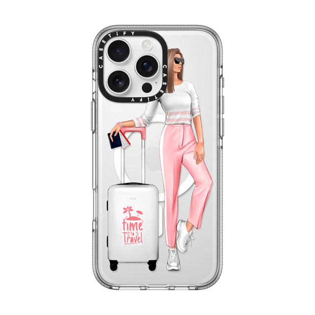 Victoria Ryabinina x CASETiFY iPhone 16 Pro Max Case Clear Clear Case MagSafe Compatible Travel lady (brunette) Victoria Ryabinina x CASETiFY iPhone 16 Pro Max Case Clear Clear Case MagSafe Compatible Travel lady (brunette)