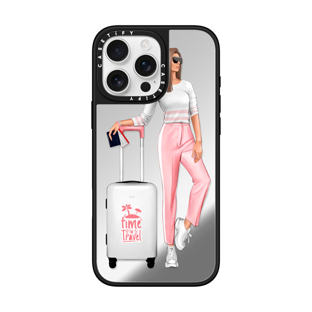 Victoria Ryabinina x CASETiFY iPhone 16 Pro Max Case Silver on Black ミラーケース MagSafe対応 Travel lady (brunette) Victoria Ryabinina x CASETiFY iPhone 16 Pro Max Case Silver on Black ミラーケース MagSafe対応 Travel lady (brunette)