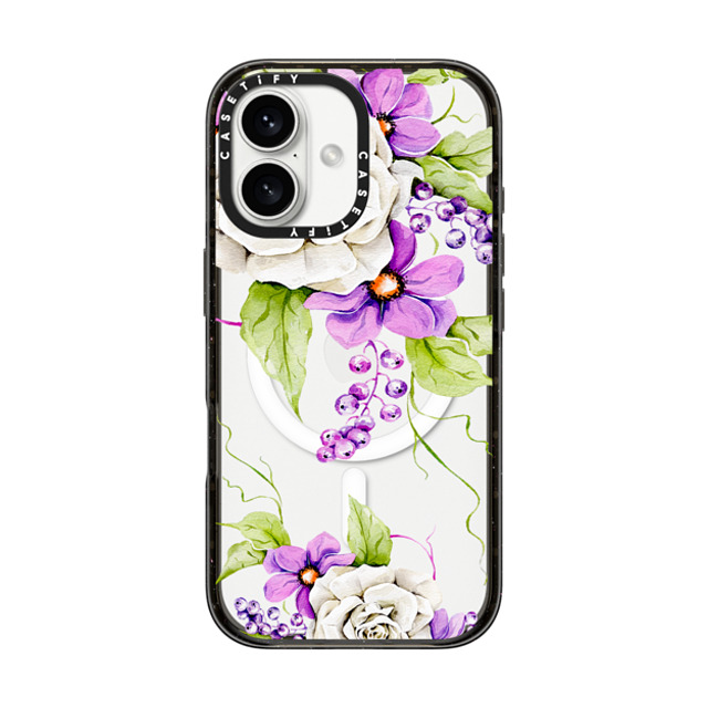 Victoria Ryabinina x CASETiFY iPhone 16 Case Black Impact Case MagSafe Compatible Watercolor spring flowers Back to School Victoria Ryabinina x CASETiFY iPhone 16 Case Black Impact Case MagSafe Compatible Watercolor spring flowers Back to School