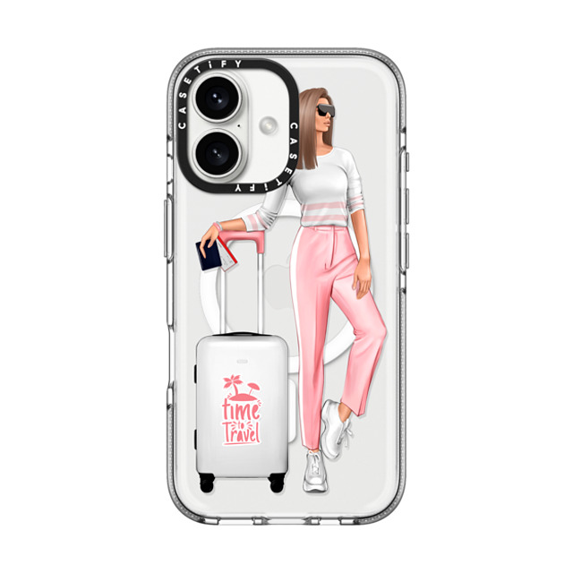 Victoria Ryabinina x CASETiFY iPhone 16 Case Clear Clear Case MagSafe Compatible Travel lady (brunette) Victoria Ryabinina x CASETiFY iPhone 16 Case Clear Clear Case MagSafe Compatible Travel lady (brunette)