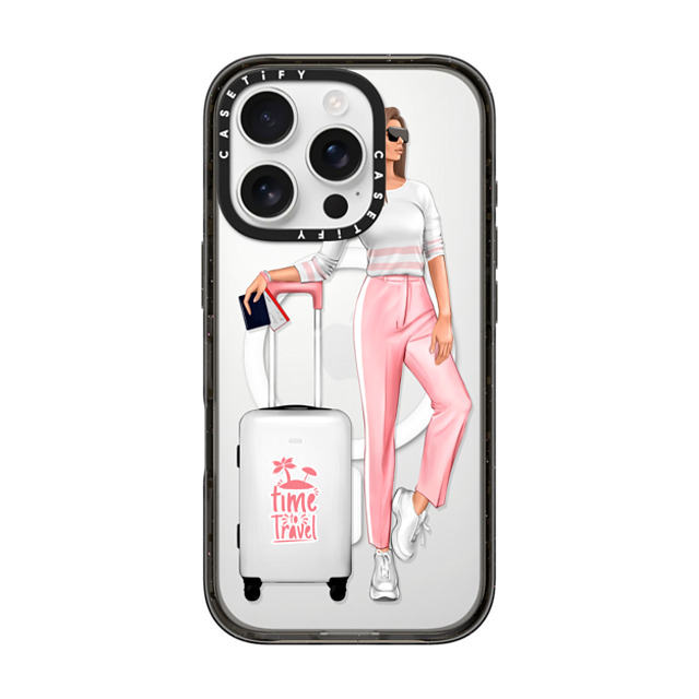 Victoria Ryabinina x CASETiFY iPhone 16 Pro Case Black Impact Case MagSafe Compatible Travel lady (brunette) Victoria Ryabinina x CASETiFY iPhone 16 Pro Case Black Impact Case MagSafe Compatible Travel lady (brunette)