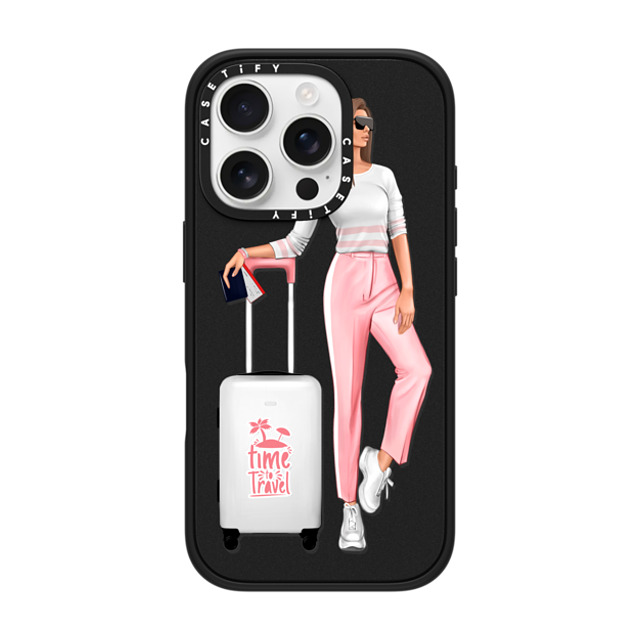 Victoria Ryabinina x CASETiFY iPhone 16 Pro Case Matte Black Impact Case MagSafe Compatible Travel lady (brunette) Victoria Ryabinina x CASETiFY iPhone 16 Pro Case Matte Black Impact Case MagSafe Compatible Travel lady (brunette)