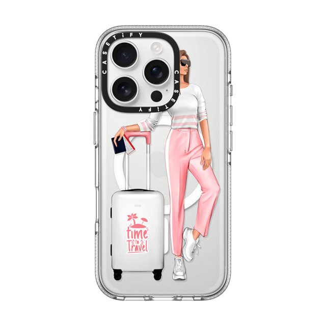 Victoria Ryabinina x CASETiFY iPhone 16 Pro Case Clear Clear Case MagSafe Compatible Travel lady (brunette) Victoria Ryabinina x CASETiFY iPhone 16 Pro Case Clear Clear Case MagSafe Compatible Travel lady (brunette)